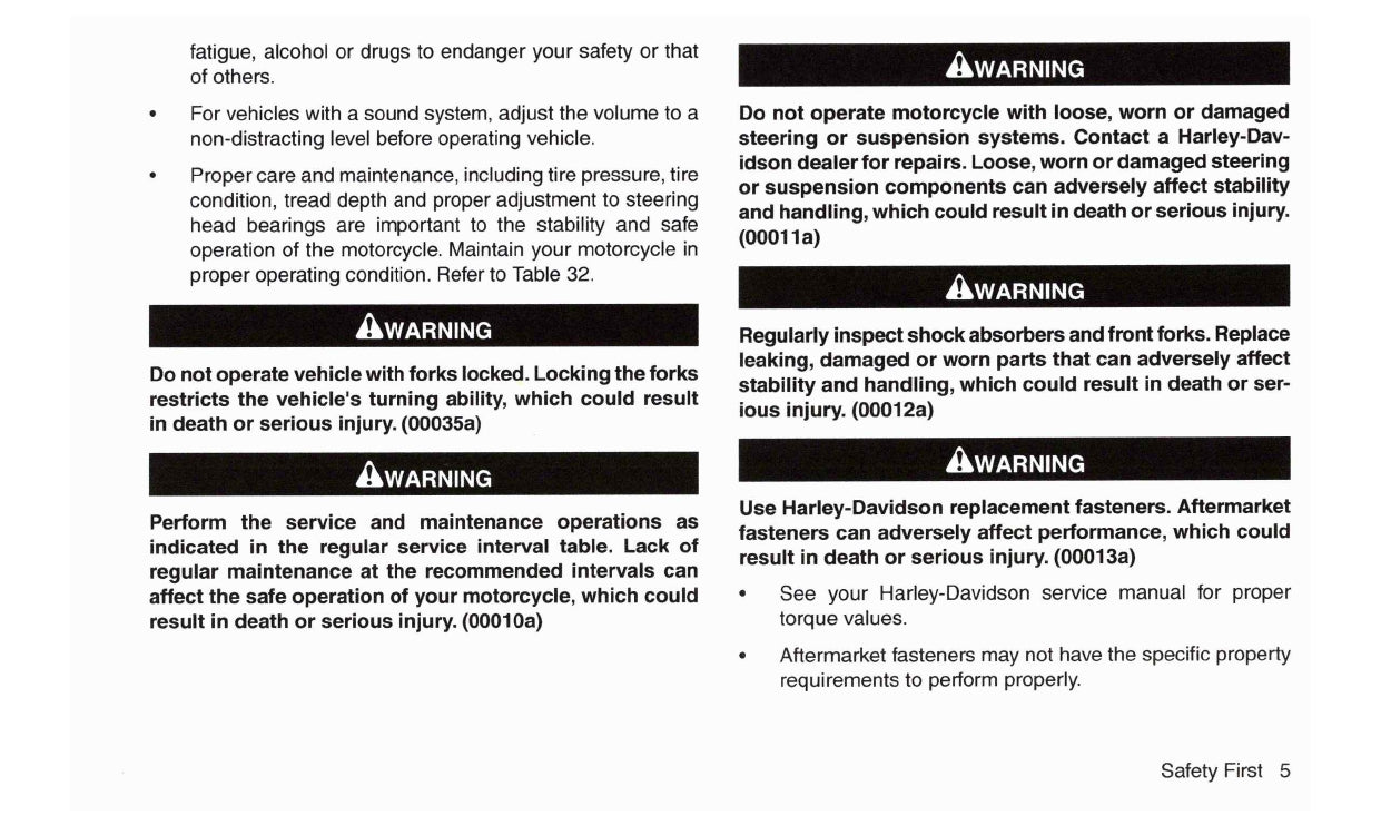 2016 Harley-Davidson FXSE Owner's Manual | English