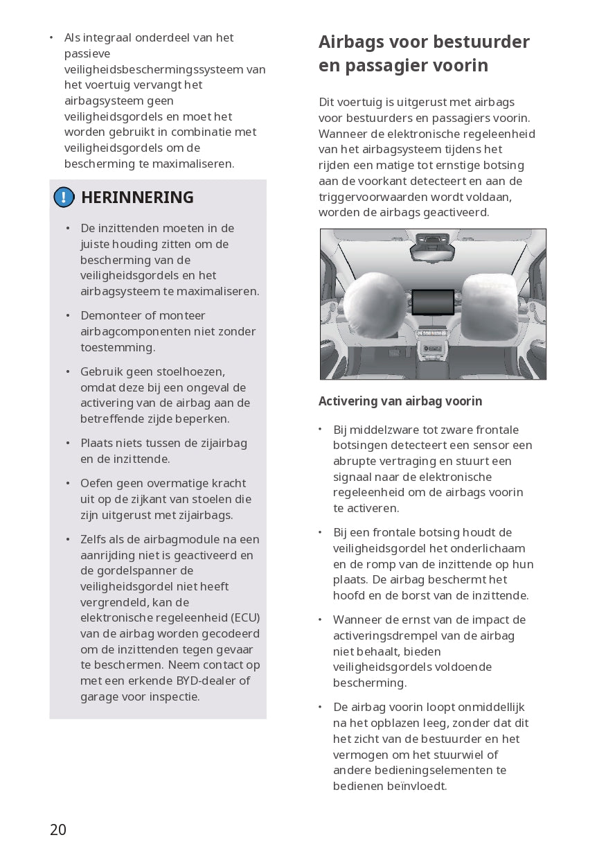 2023-2024 BYD Dolphin Bedienungsanleitung | Niederländisch