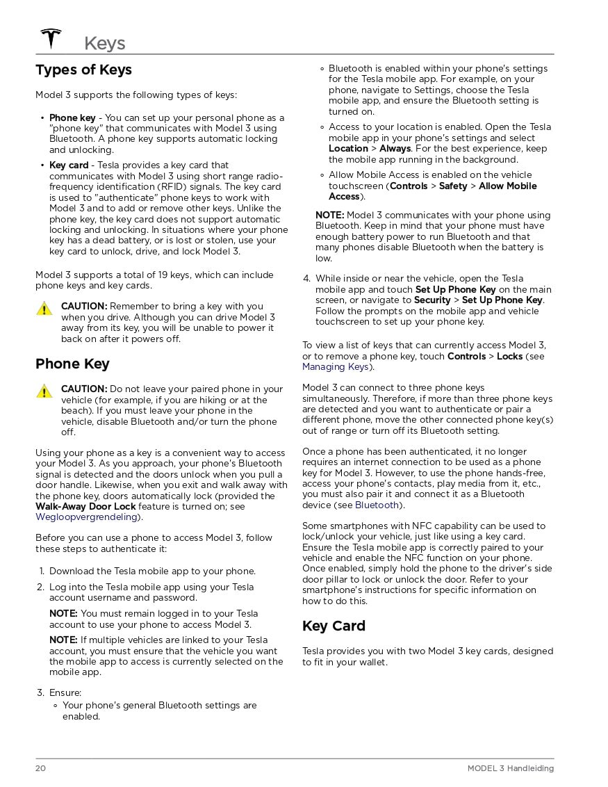 2024 Tesla Model 3 Owner's Manual | Dutch