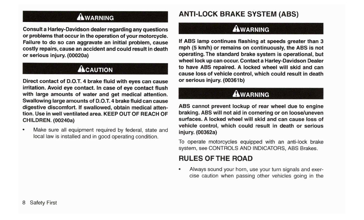 2016 Harley-Davidson FXSE Owner's Manual | English