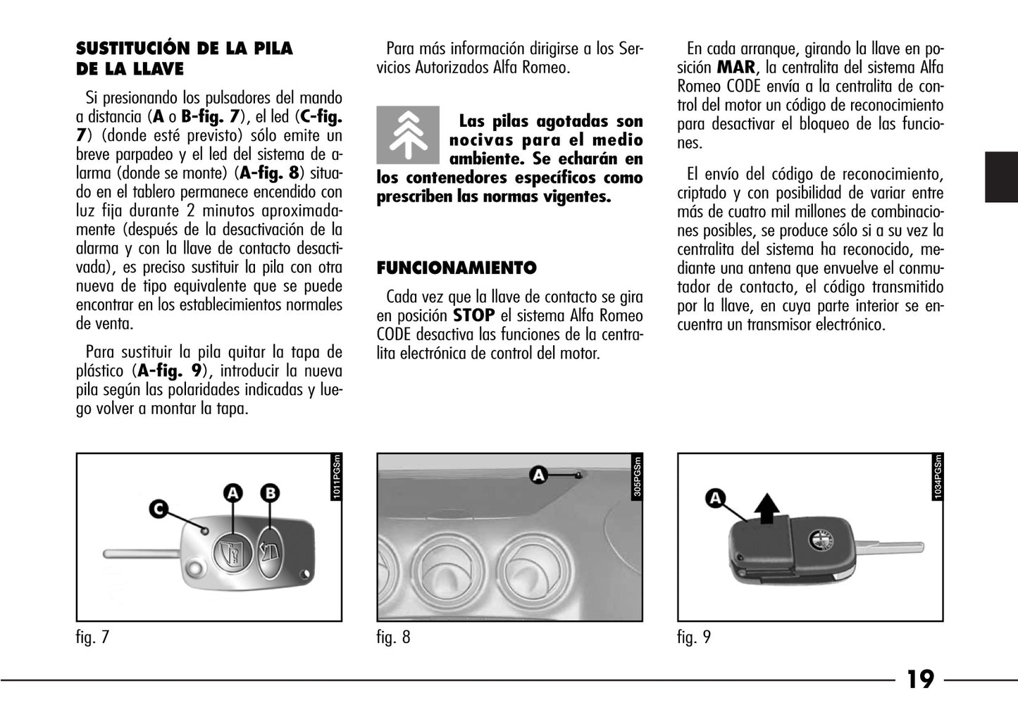 2003-2008 Alfa Romeo 166 Bedienungsanleitung | Spanisch
