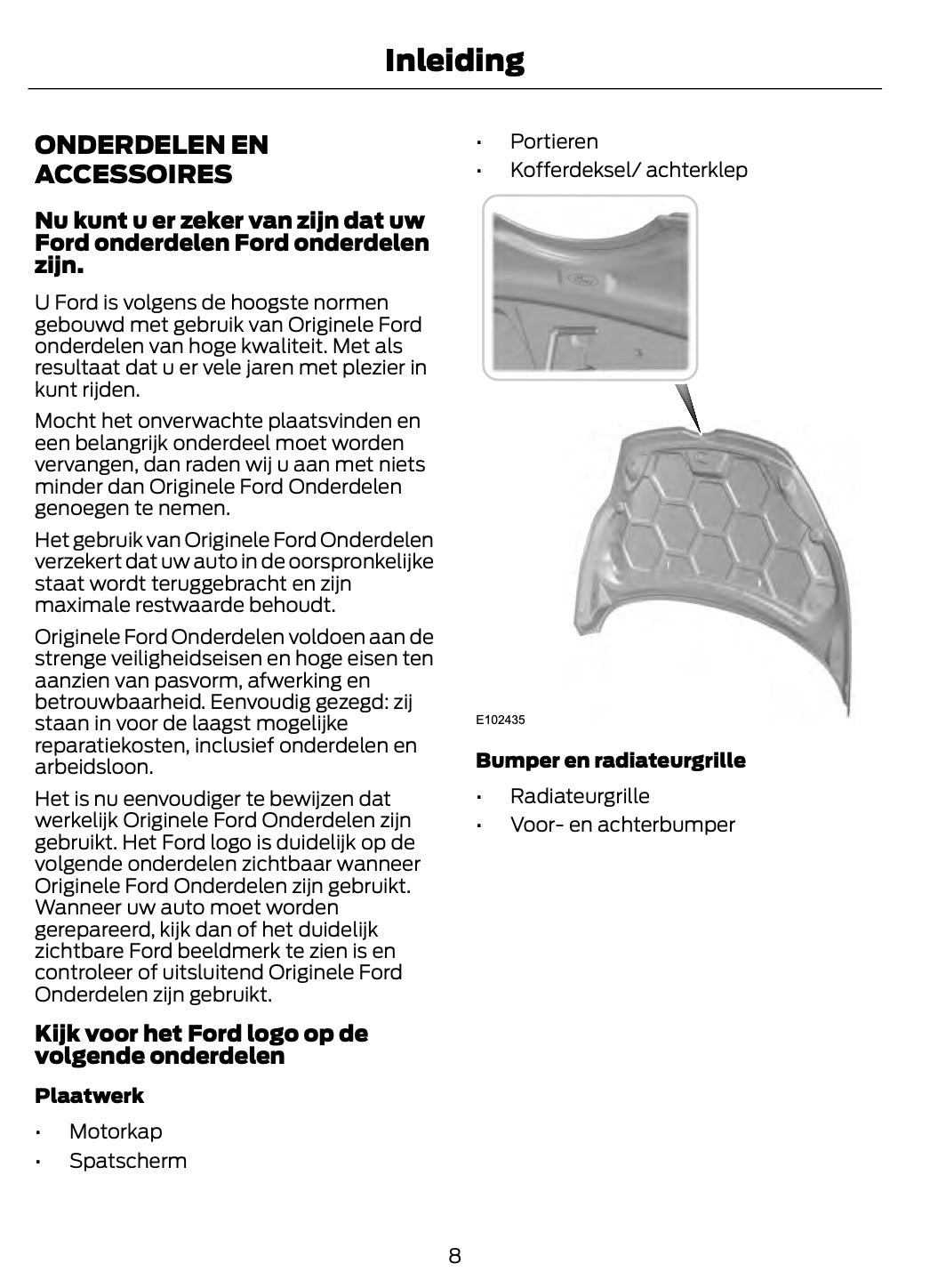 2011-2012 Ford Fiesta Owner's Manual | Dutch