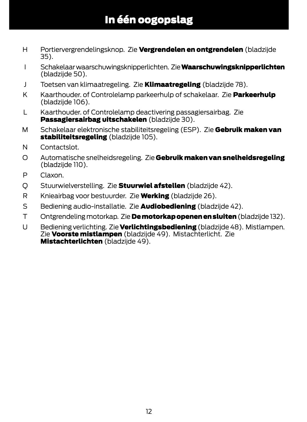 2011-2012 Ford Fiesta Owner's Manual | Dutch