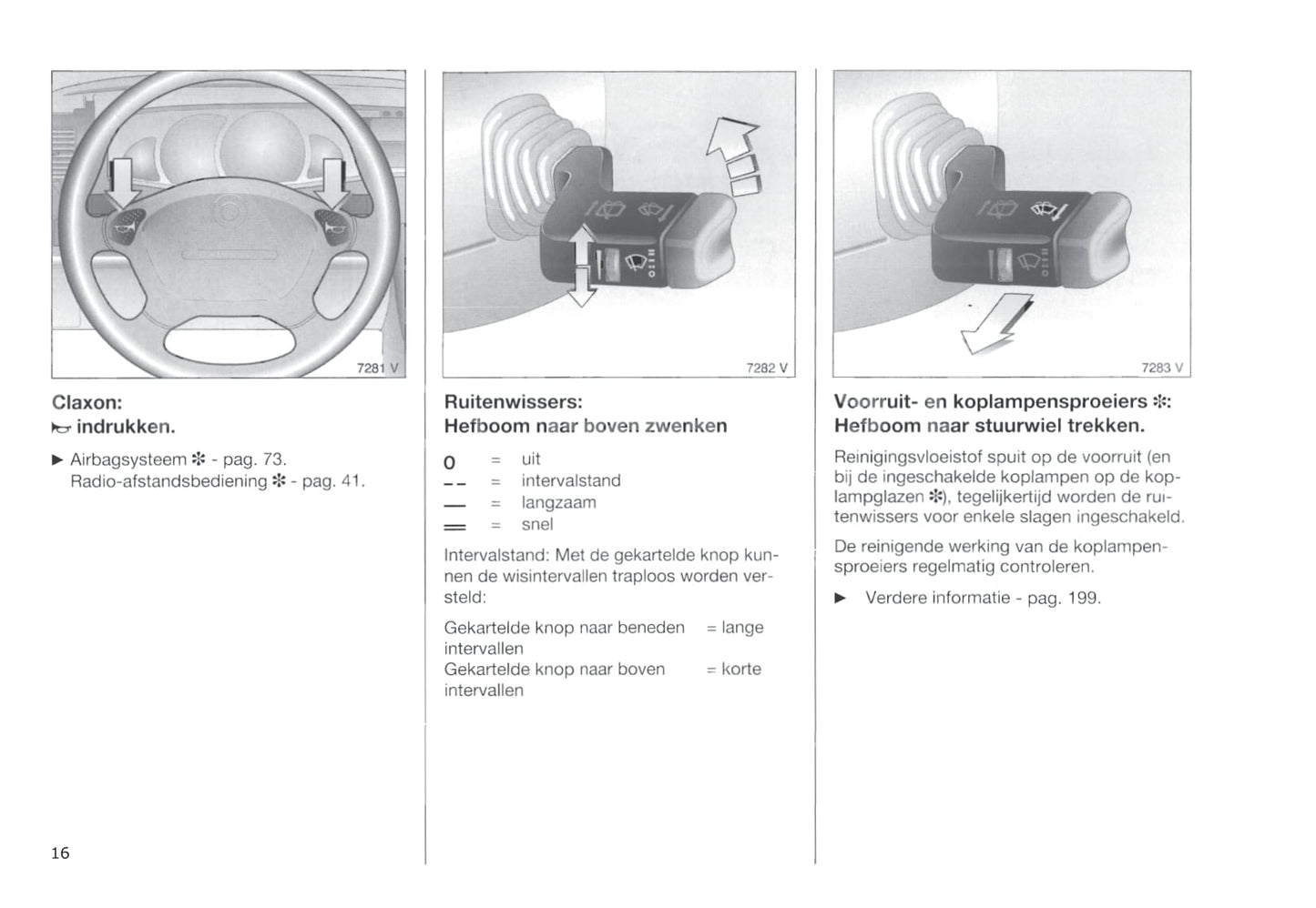 1994-1999 Opel Omega Owner's Manual | Dutch