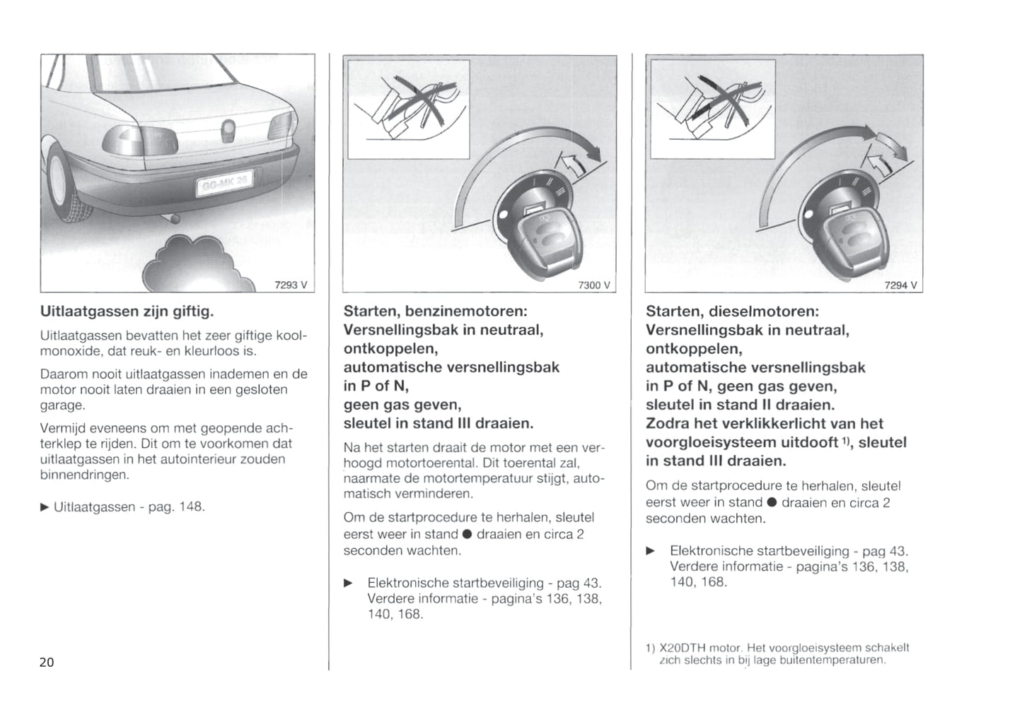 1994-1999 Opel Omega Owner's Manual | Dutch