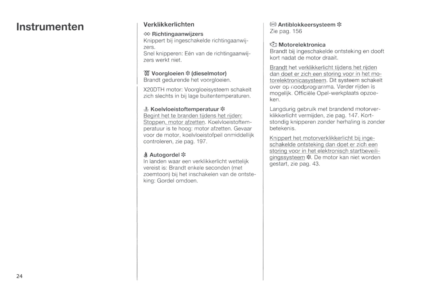 1994-1999 Opel Omega Owner's Manual | Dutch