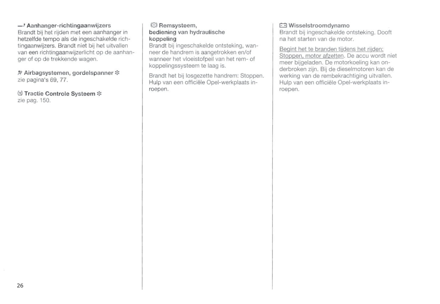 1994-1999 Opel Omega Owner's Manual | Dutch
