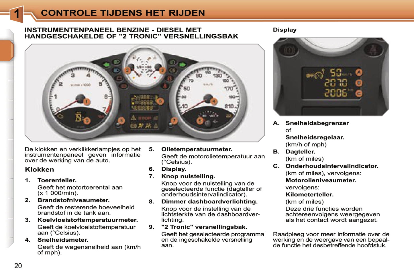 2005-2006 Peugeot 207 Owner's Manual | Dutch