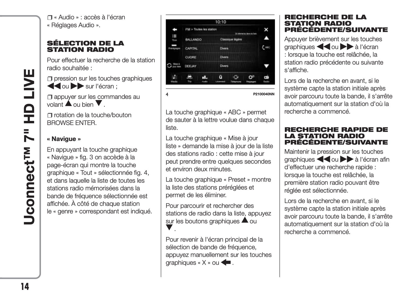Fiat Tipo Uconnect HD Nav Libertto Uso Manutenzione 2016 - 2018