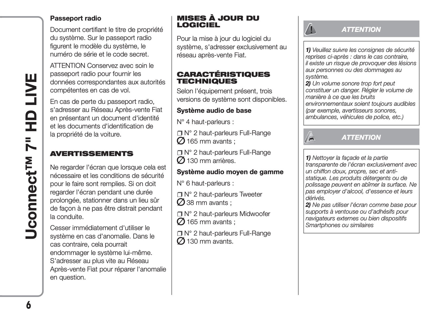 Fiat Tipo Uconnect HD Nav Libertto Uso Manutenzione 2016 - 2018