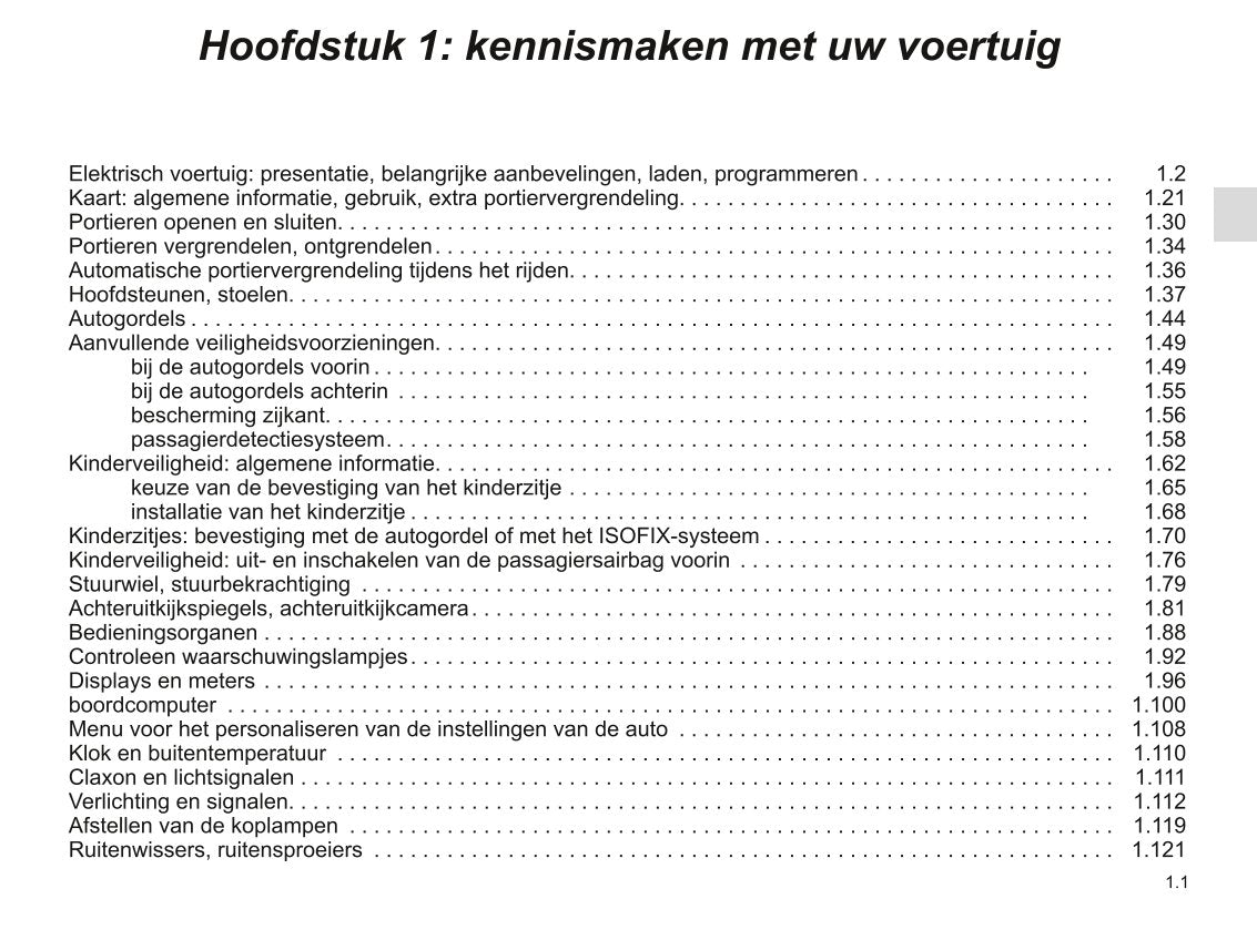 2022-2023 Renault Mégane Electric Owner's Manual | Dutch