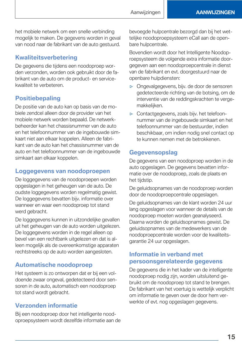 2021 BMW X3 Owner's Manual | Dutch