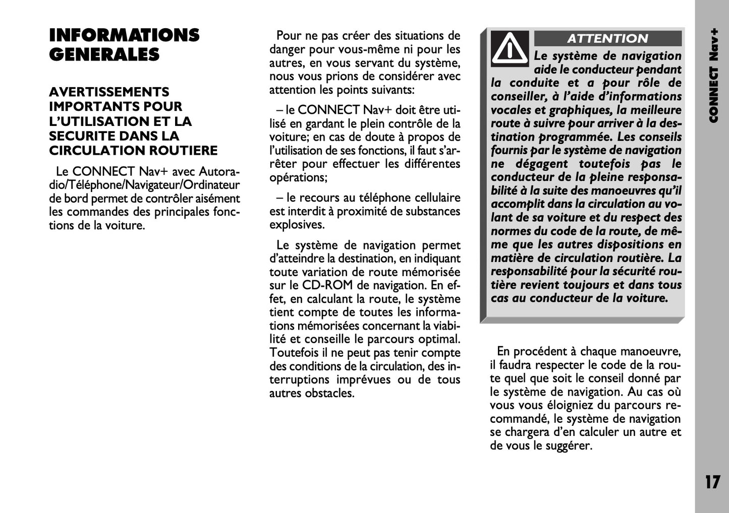 Fiat Stilo Connect Nav+ Guide d'utilisation 2004 - 2018