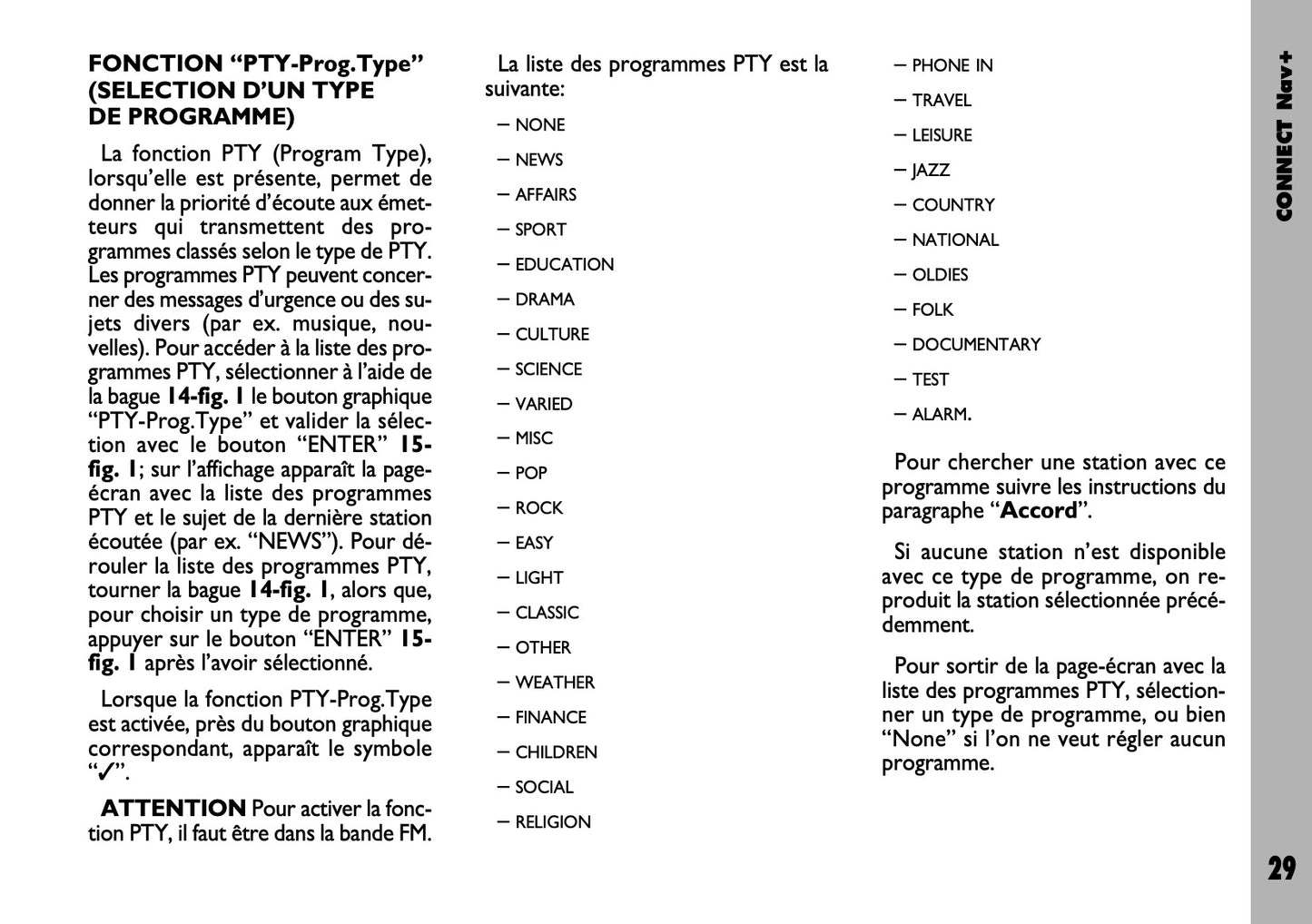 Fiat Stilo Connect Nav+ Guide d'utilisation 2004 - 2018