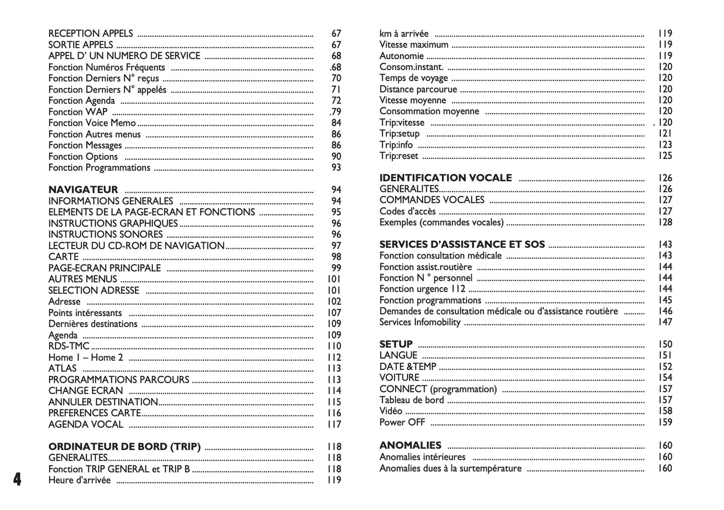 Fiat Stilo Connect Nav+ Guide d'utilisation 2004 - 2018