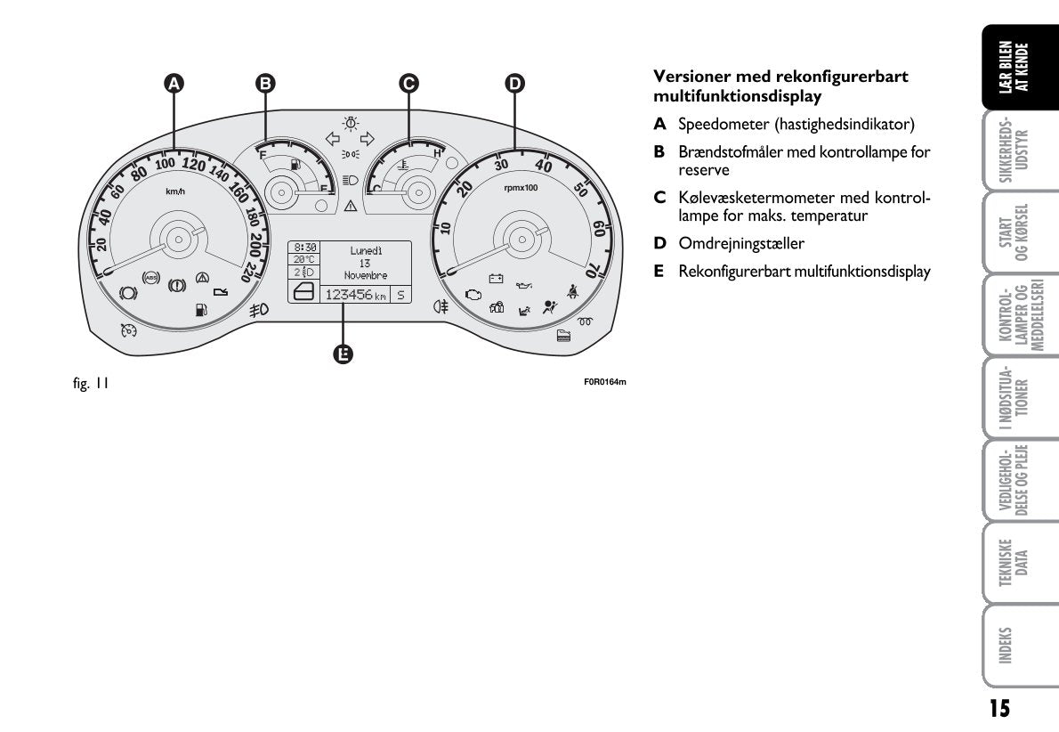 2012-2013 Fiat Linea Bedienungsanleitung | Dansk