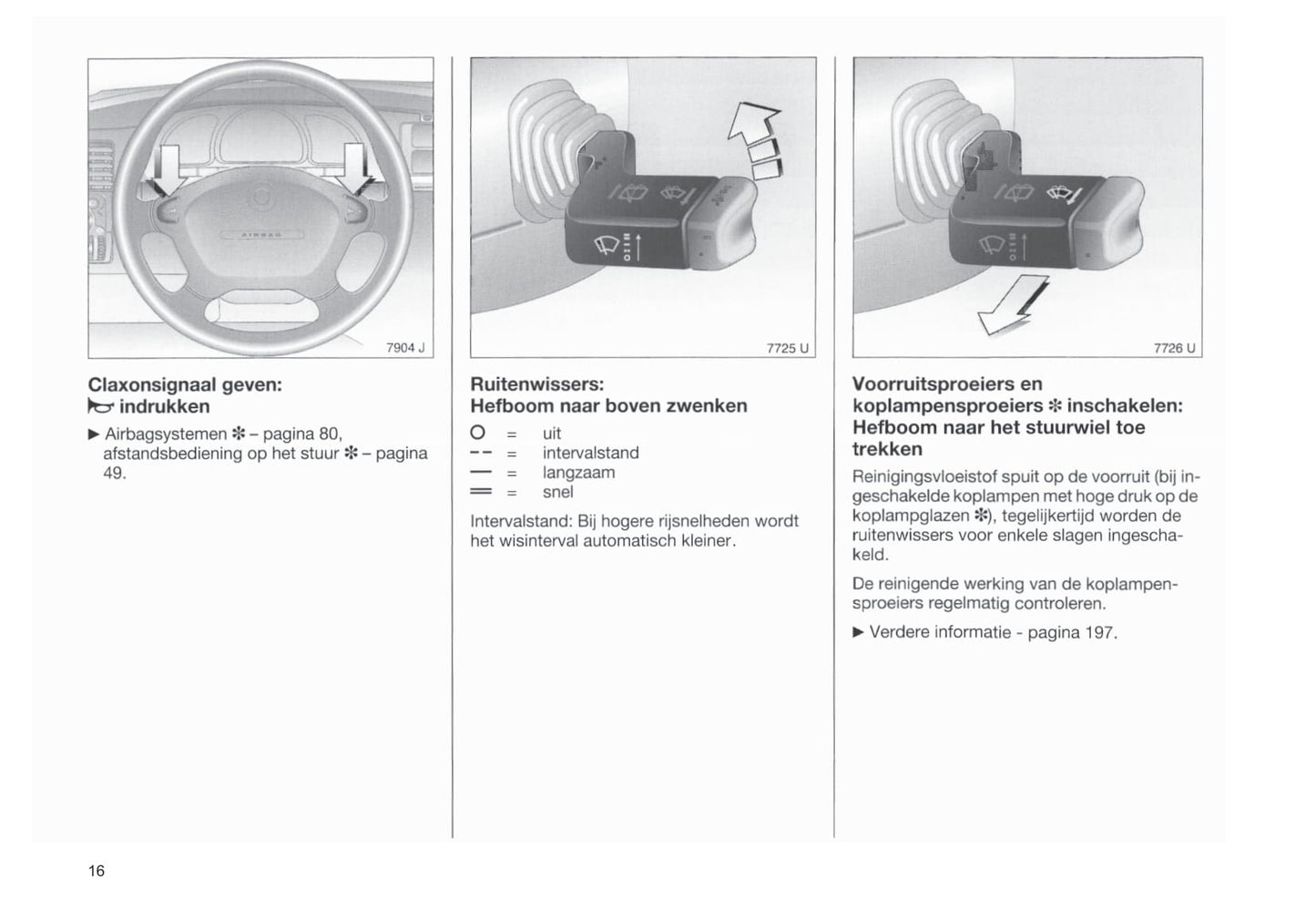 1999-2002 Opel Vectra Owner's Manual | Dutch