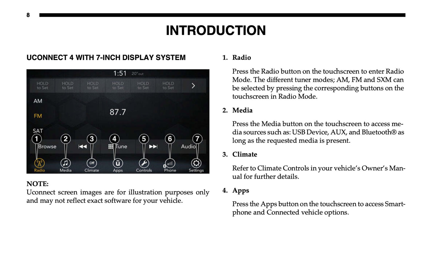 Uconnect 4 With 7-Inch Display Bedienungsanleitung