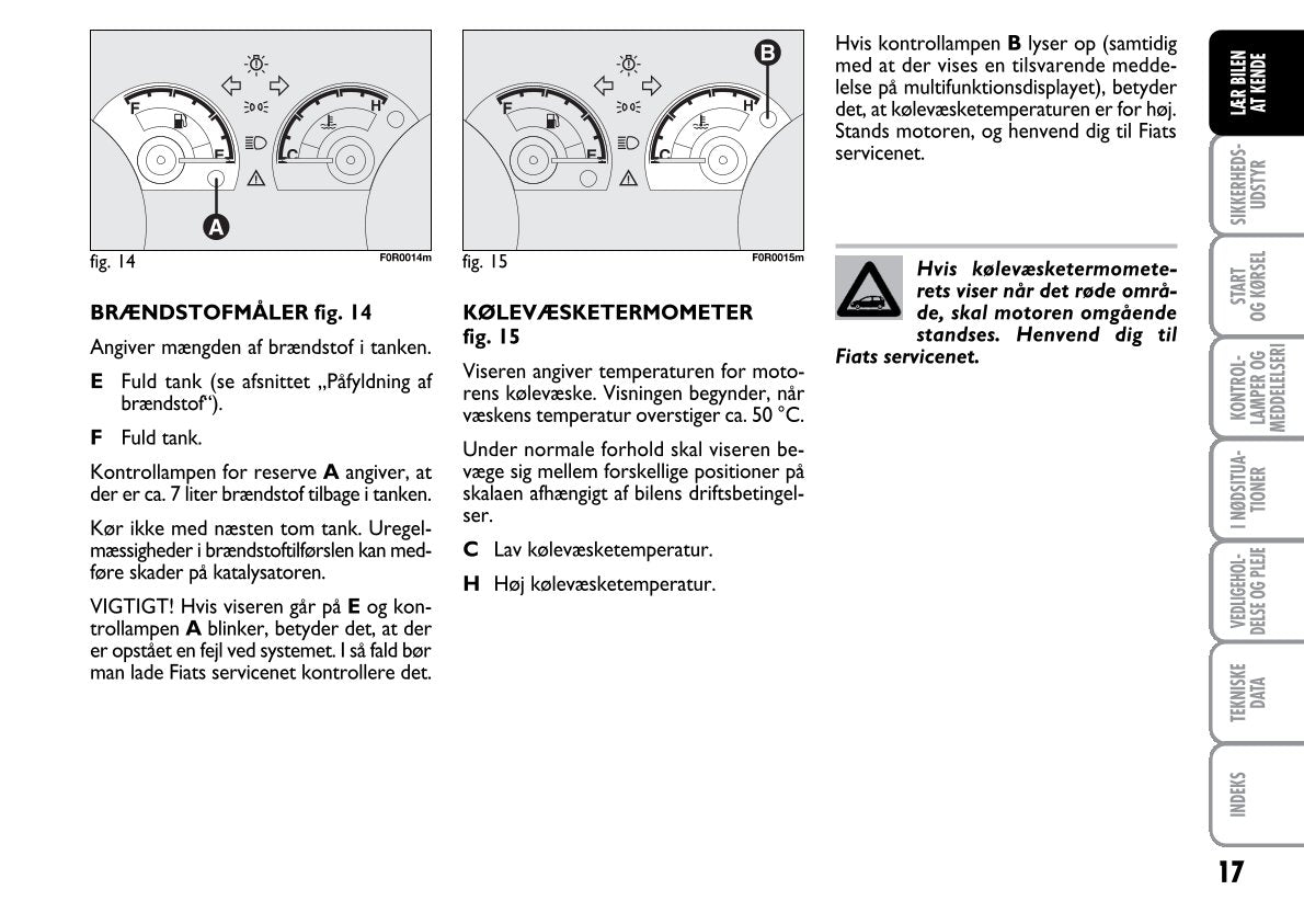 2012-2013 Fiat Linea Bedienungsanleitung | Dansk