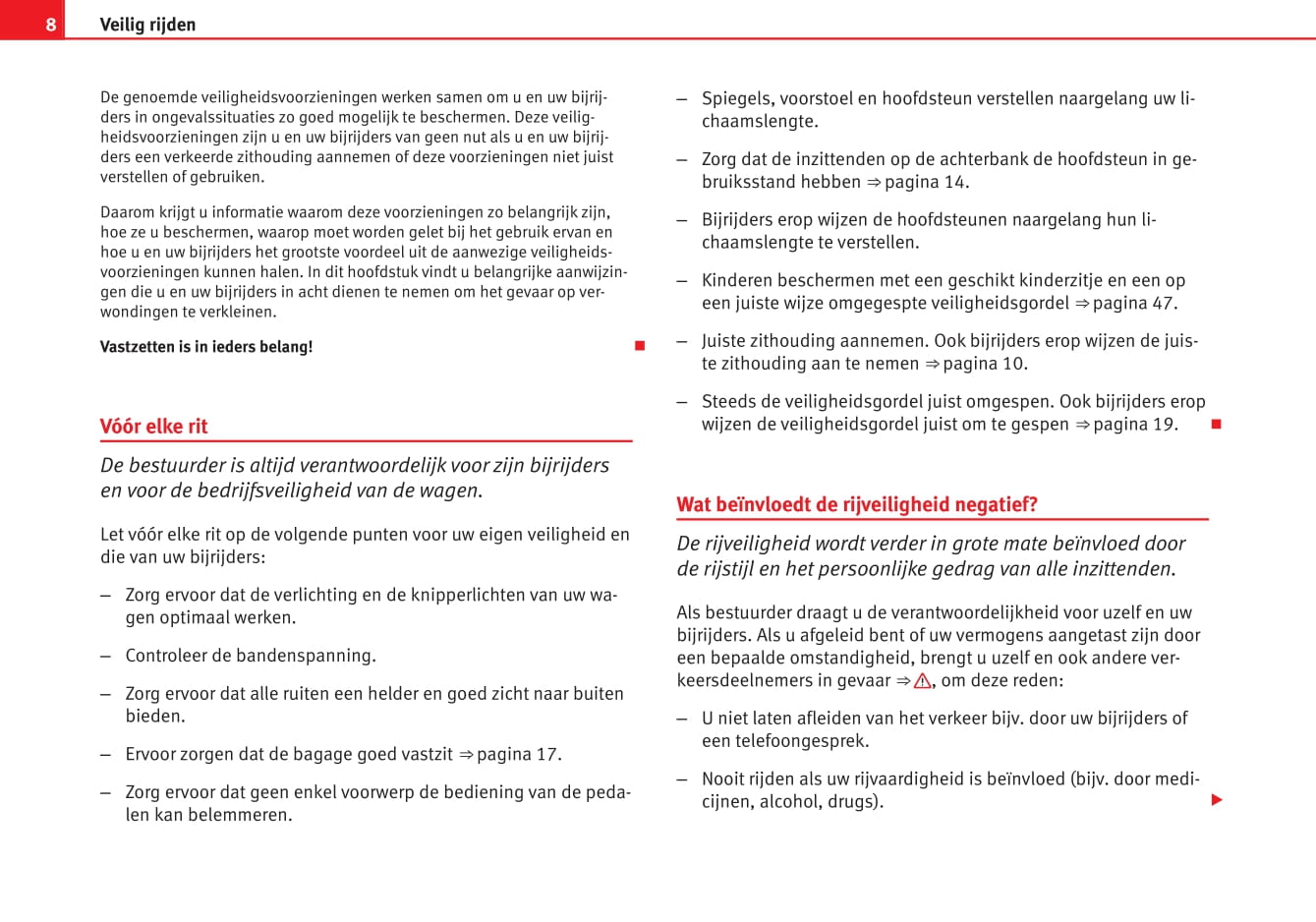 2009-2015 Seat Altea XL Bedienungsanleitung | Niederländisch