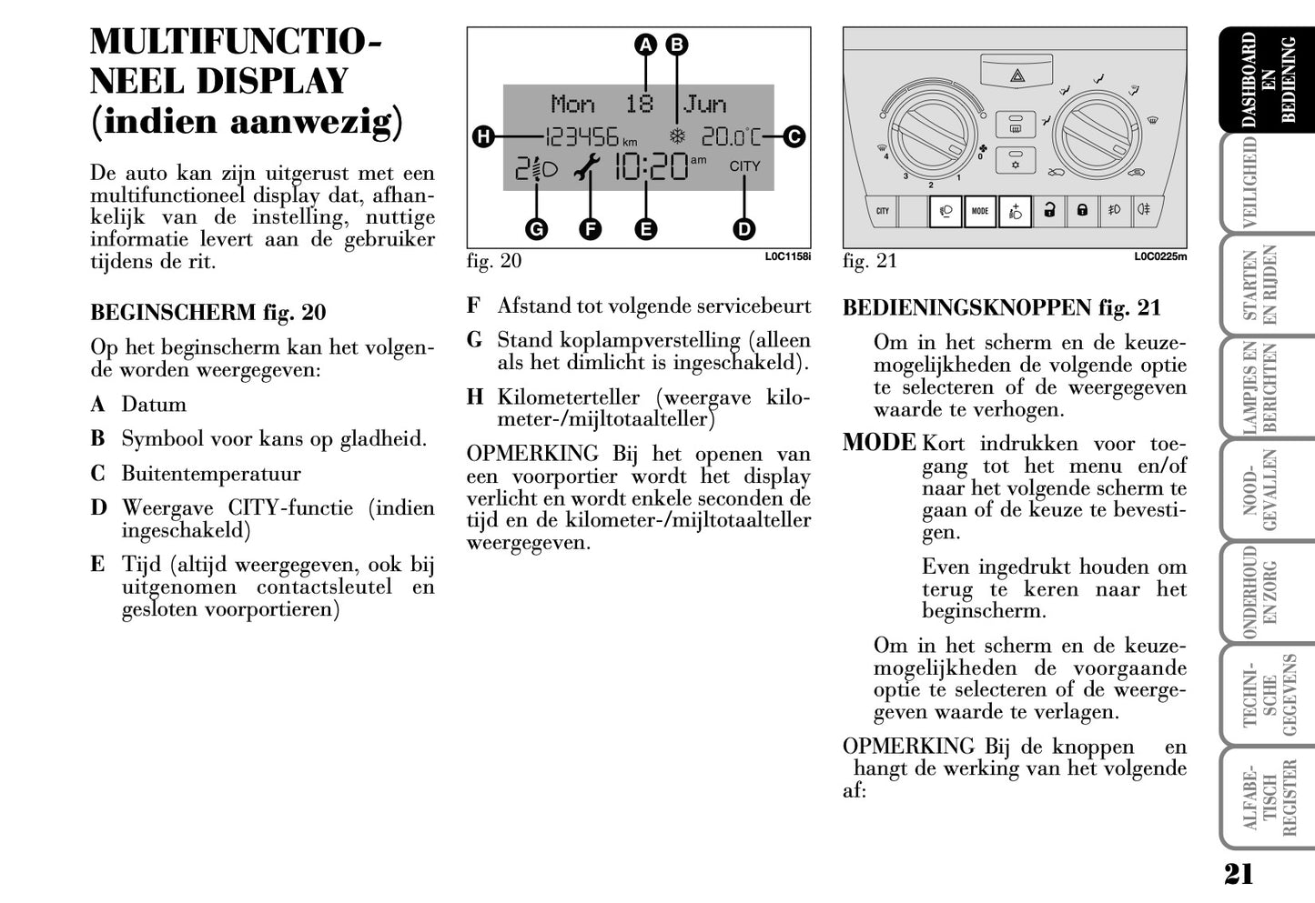 2003-2006 Lancia Ypsilon Owner's Manual | Dutch