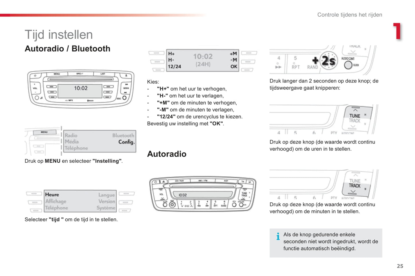 2012-2014 Citroën C1 Bedienungsanleitung | Niederländisch