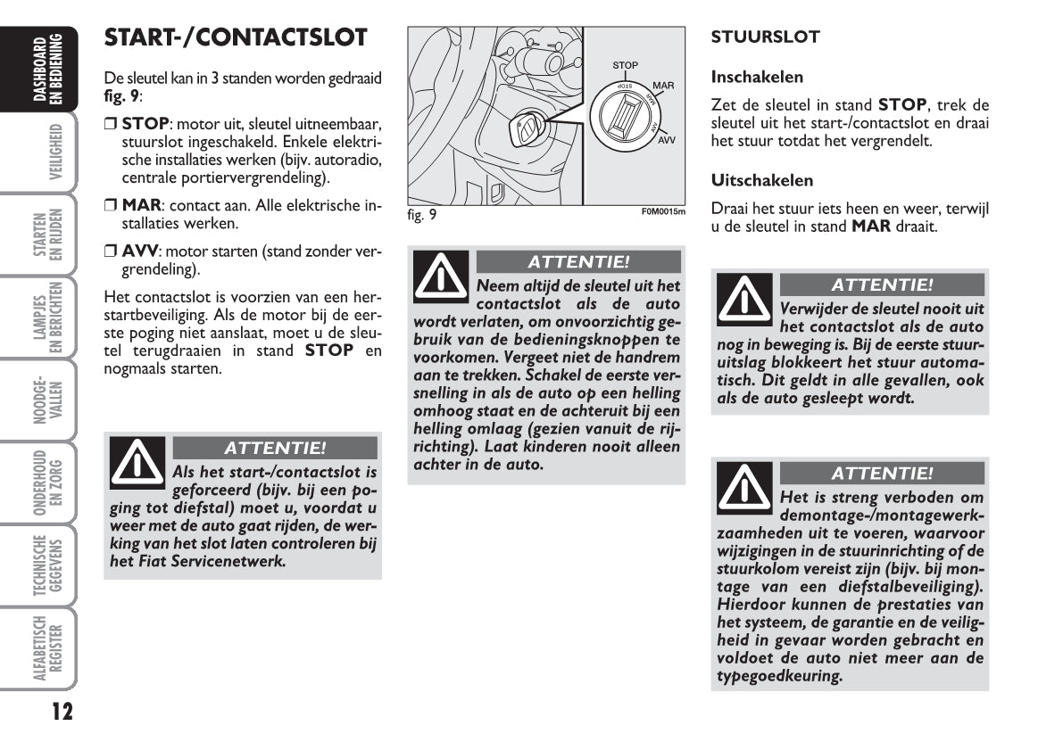 2010-2011 Fiat Punto/Grande Punto Owner's Manual | Dutch