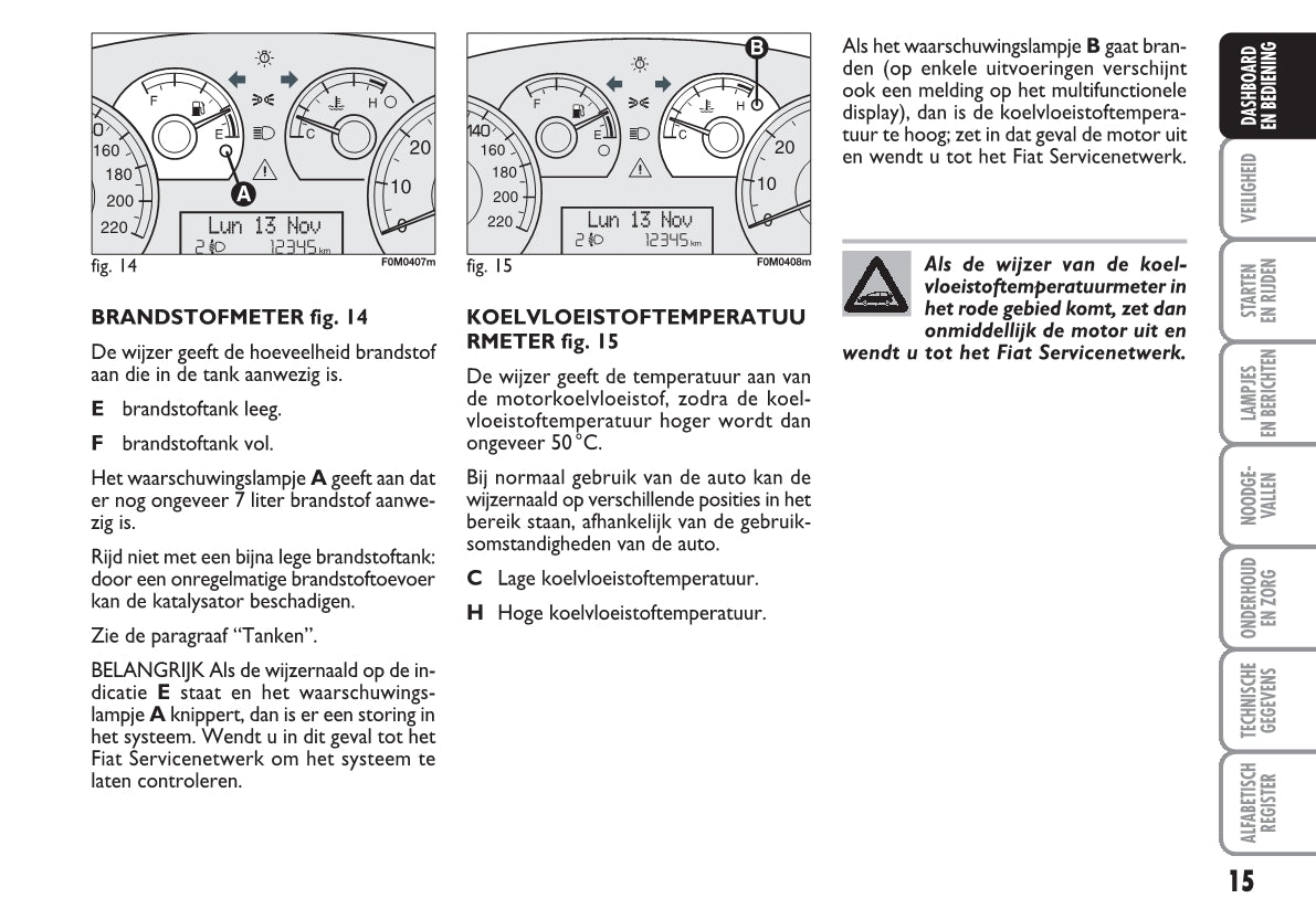 2010-2011 Fiat Punto/Grande Punto Owner's Manual | Dutch
