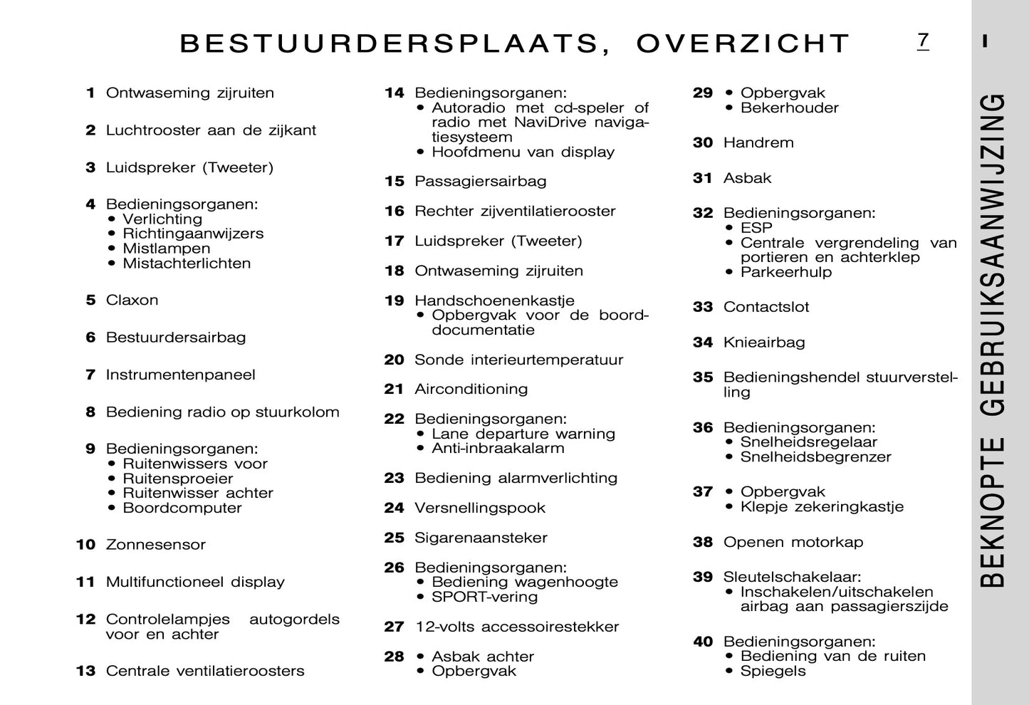 2005-2006 Citroën C5 Owner's Manual | Dutch