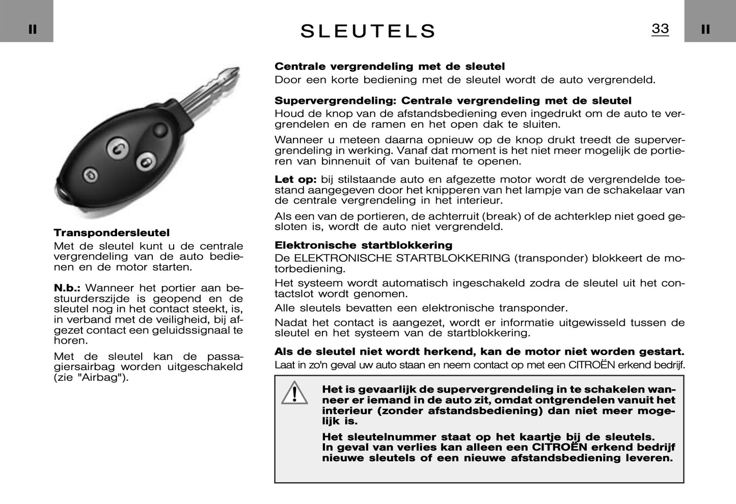 2005-2006 Citroën C5 Owner's Manual | Dutch