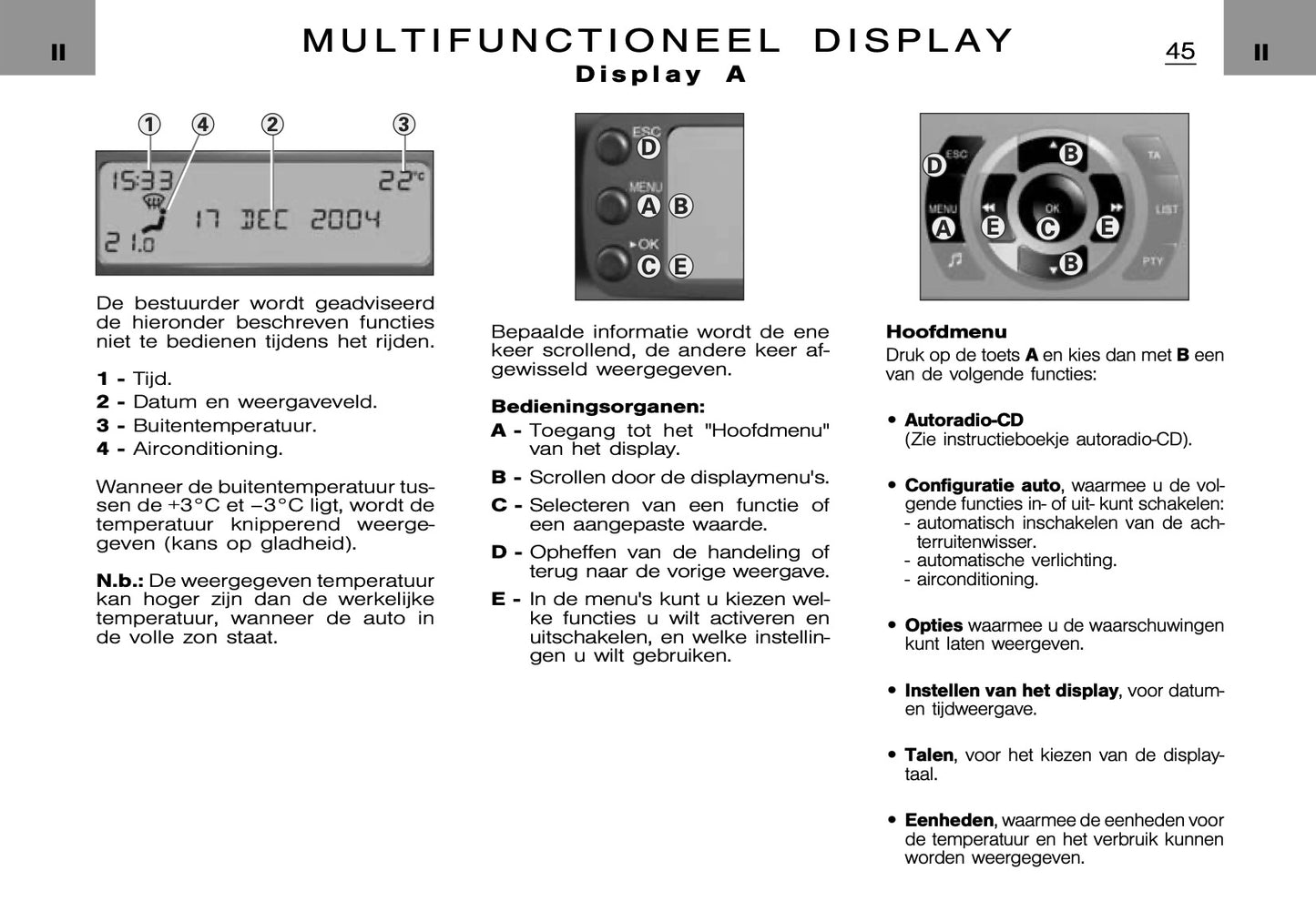 2005-2006 Citroën C5 Owner's Manual | Dutch