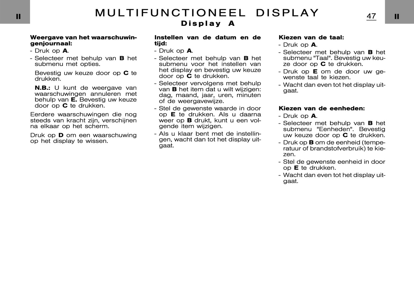 2005-2006 Citroën C5 Owner's Manual | Dutch