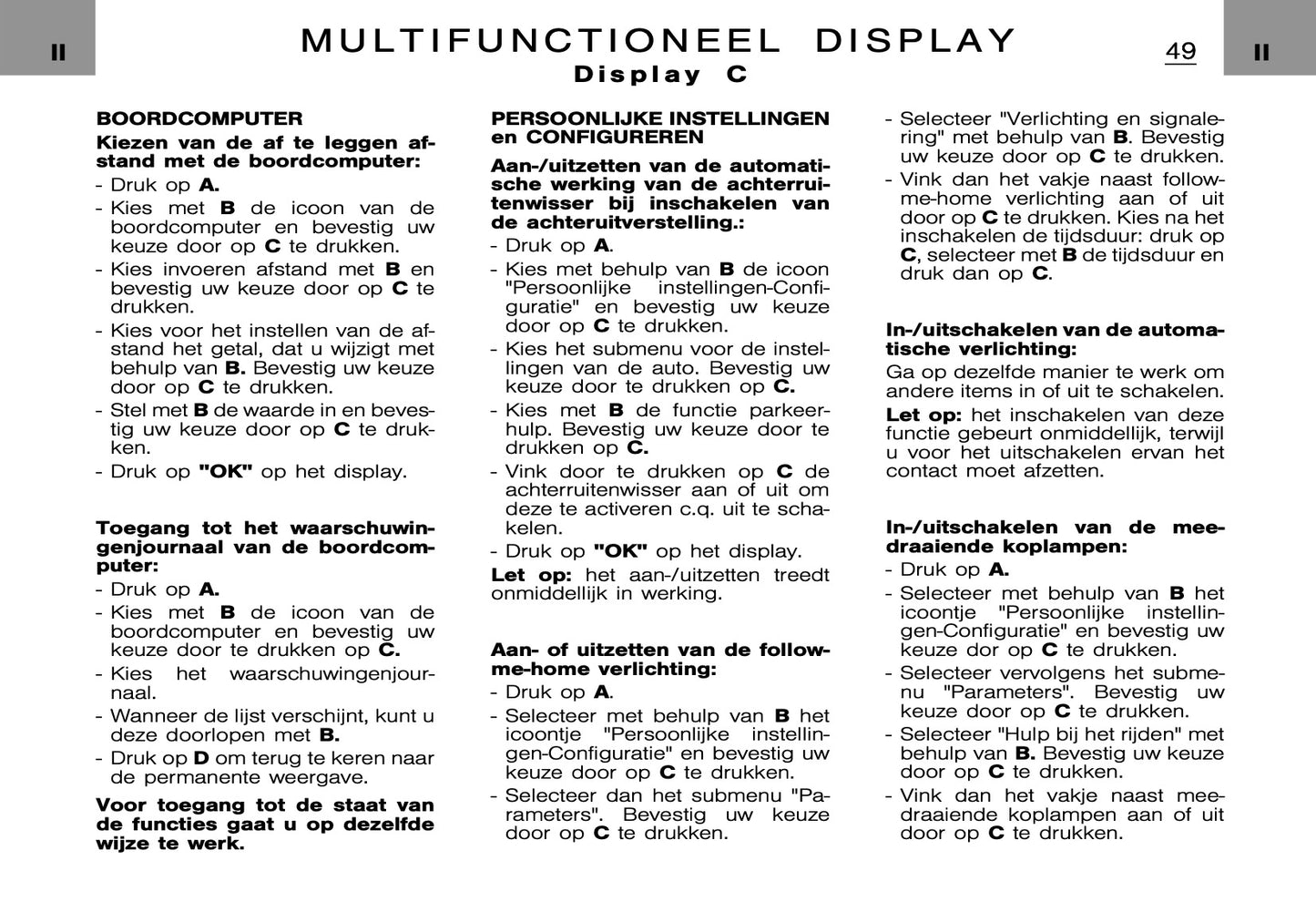 2005-2006 Citroën C5 Owner's Manual | Dutch