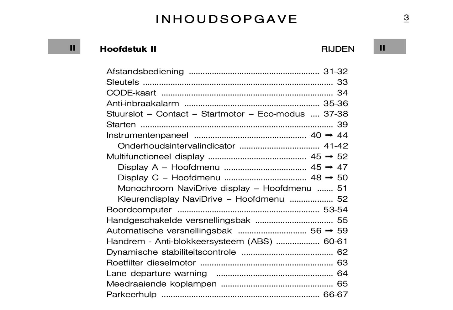 2005-2006 Citroën C5 Owner's Manual | Dutch