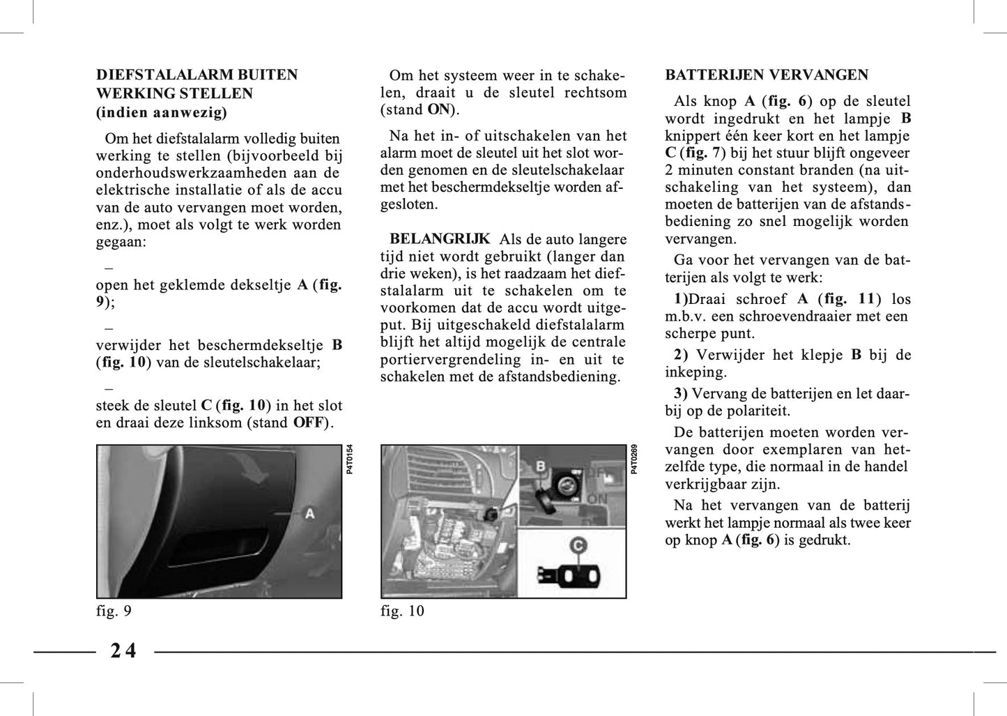1995-2005 Lancia Lybra Owner's Manual | Dutch