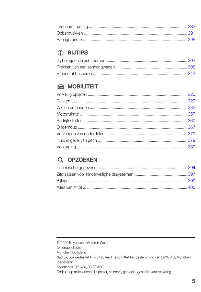 2021 BMW X3 Owner's Manual | Dutch