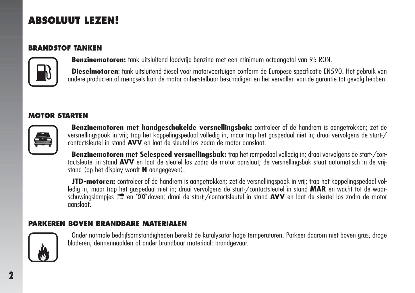 2000-2010 Alfa Romeo 147 Bedienungsanleitung | Niederländisch