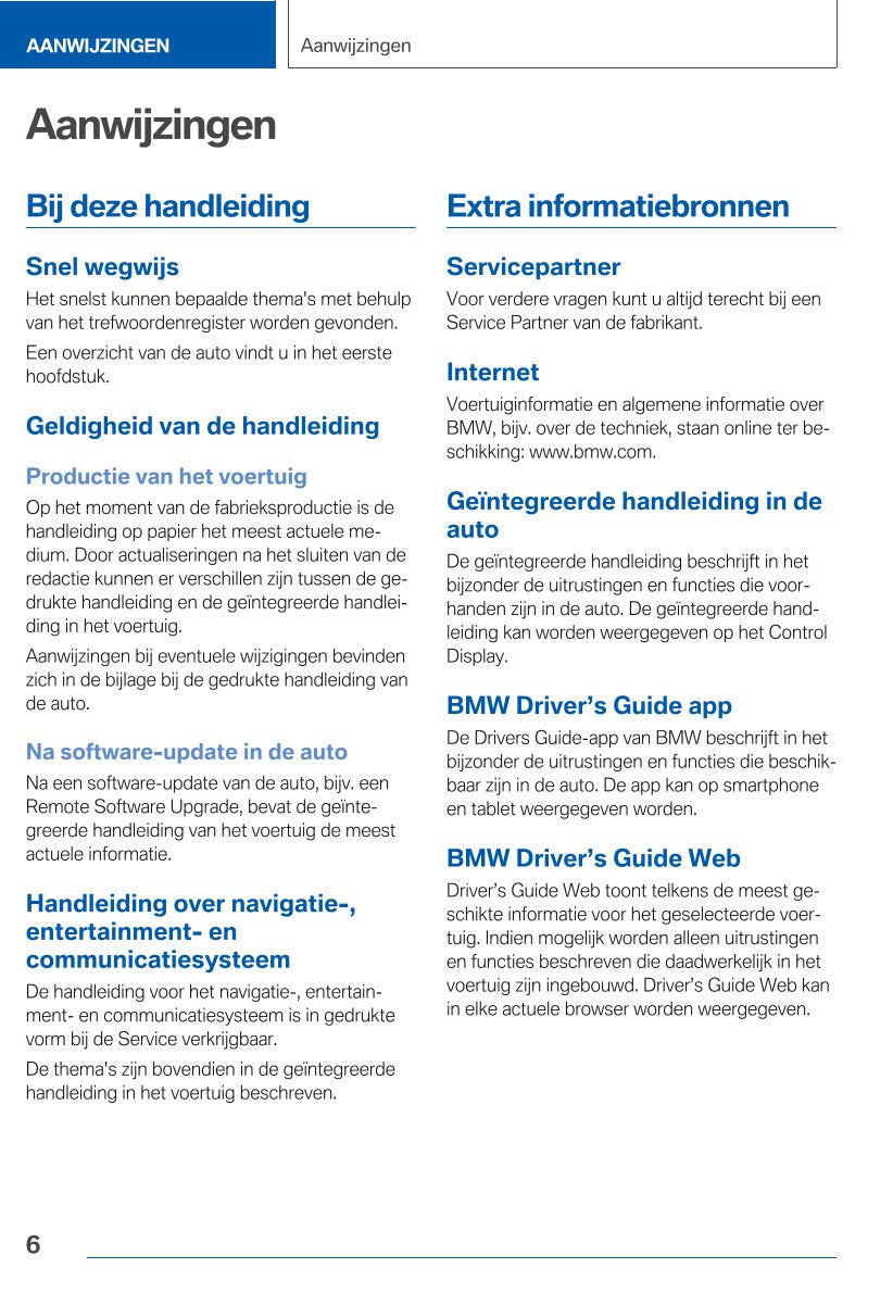 2021 BMW X3 Owner's Manual | Dutch