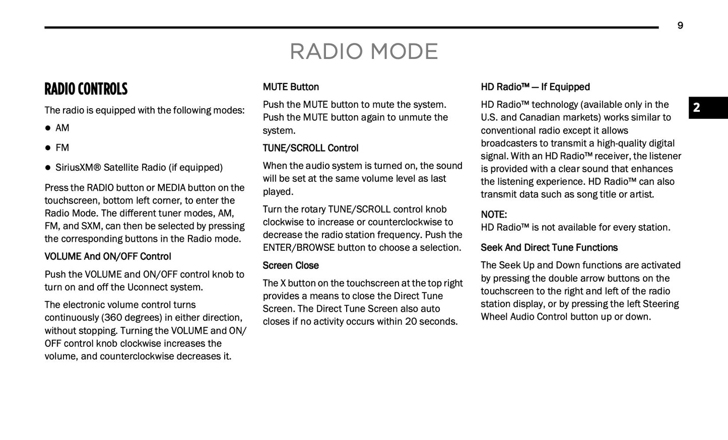 Uconnect 4 / 4C / 4C Nav With 8.4-Inch Display Owner's Manual