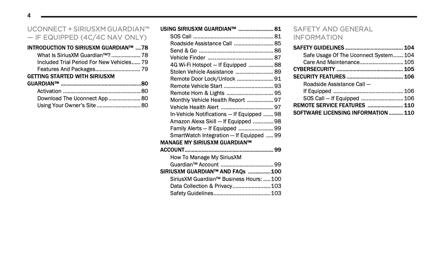 Uconnect 4 / 4C / 4C Nav With 8.4-Inch Display Owner's Manual