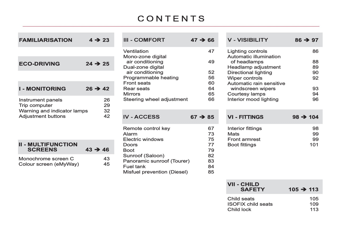 2012-2014 Citroën C5 Owner's Manual | English