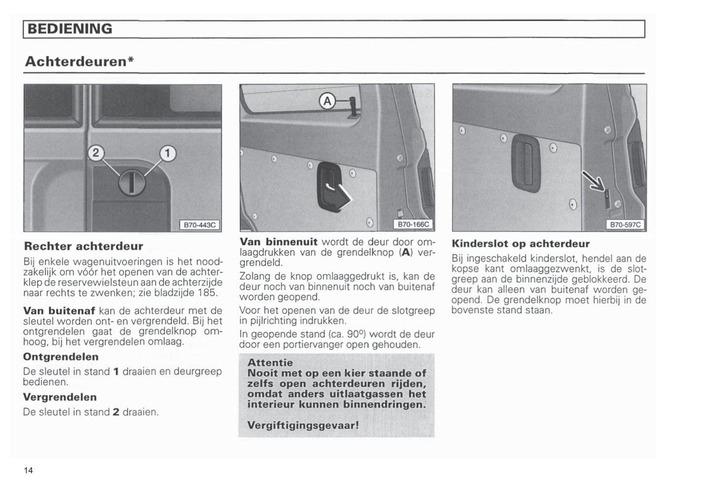 1990-2003 Volkswagen Caravelle/Multivan/Transporter Bedienungsanleitung | Niederländisch