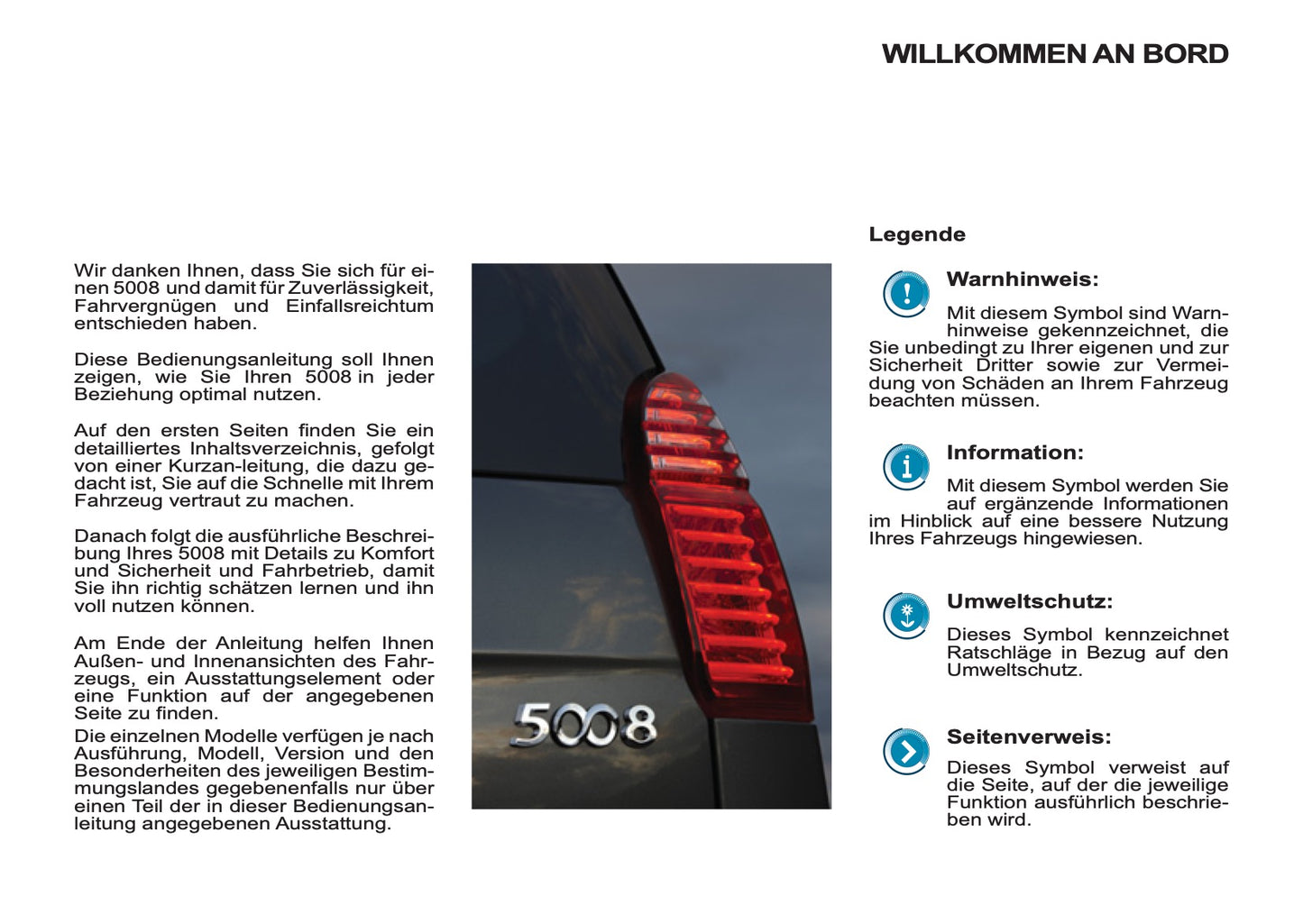 2012-2013 Peugeot 5008 Owner's Manual | German