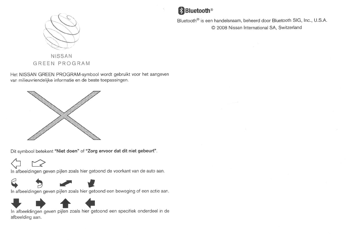 2008-2009 Nissan Note Owner's Manual | Dutch