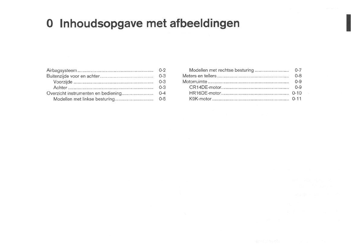 2008-2009 Nissan Note Owner's Manual | Dutch