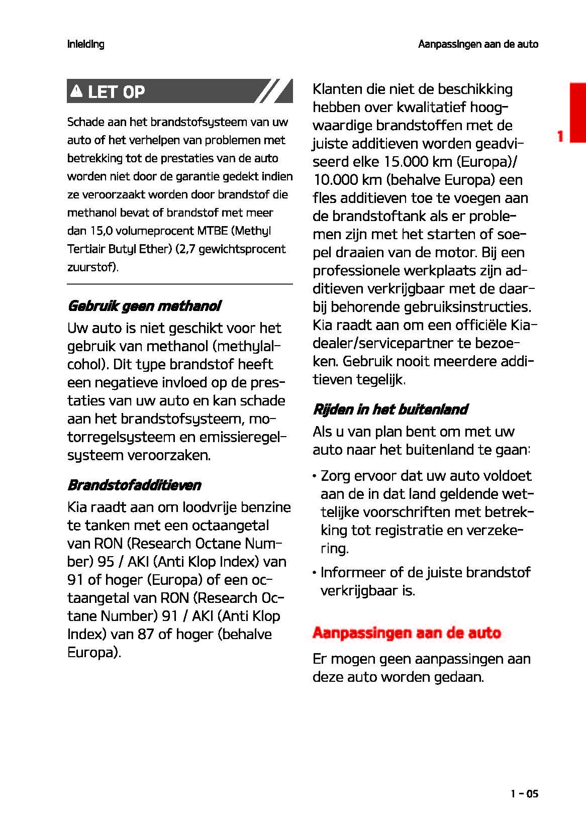 2021-2022 Kia Rio Owner's Manual | Dutch