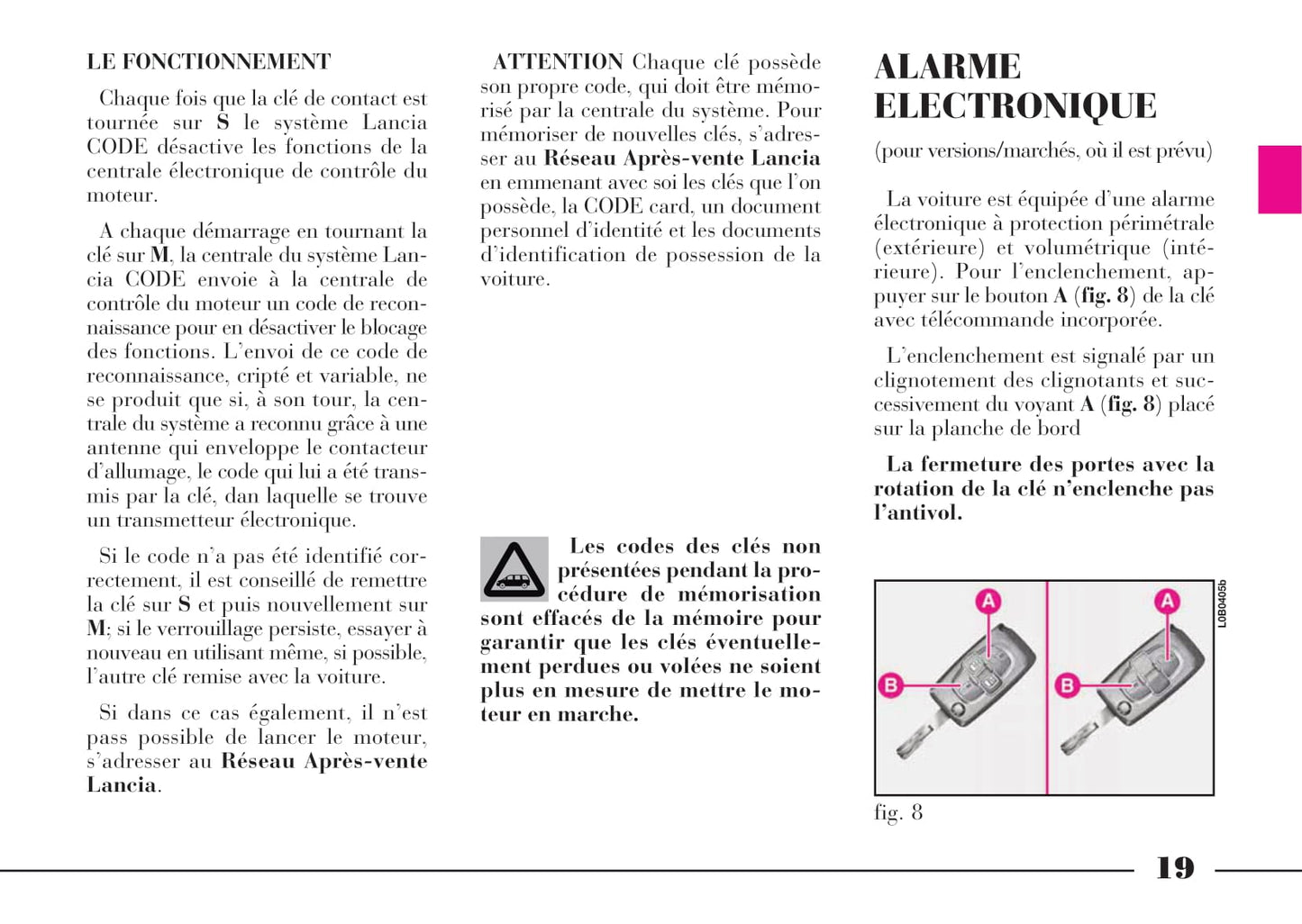 2008-2011 Lancia Phedra Owner's Manual | French