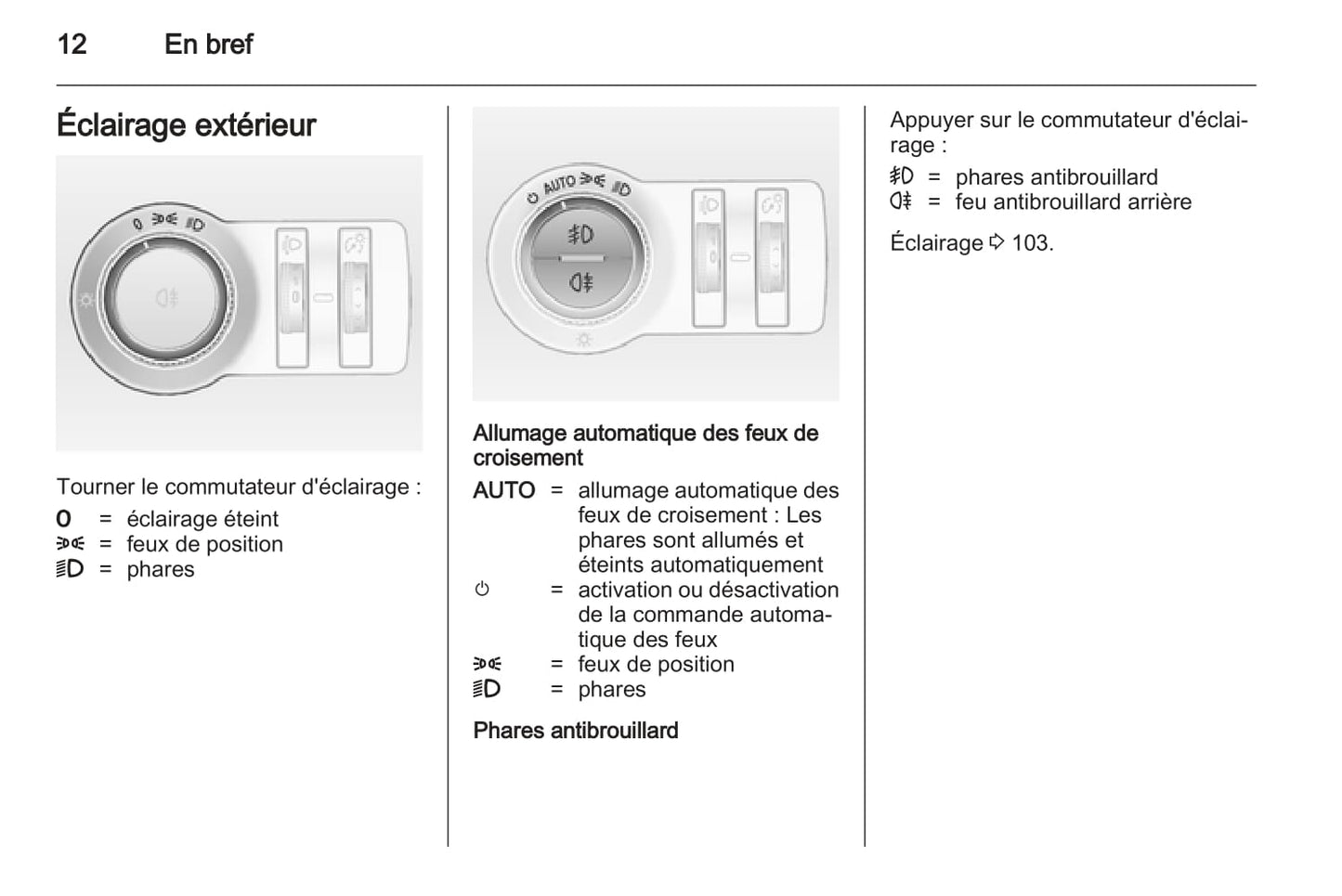 2011-2012 Opel Astra GTC Owner's Manual | French