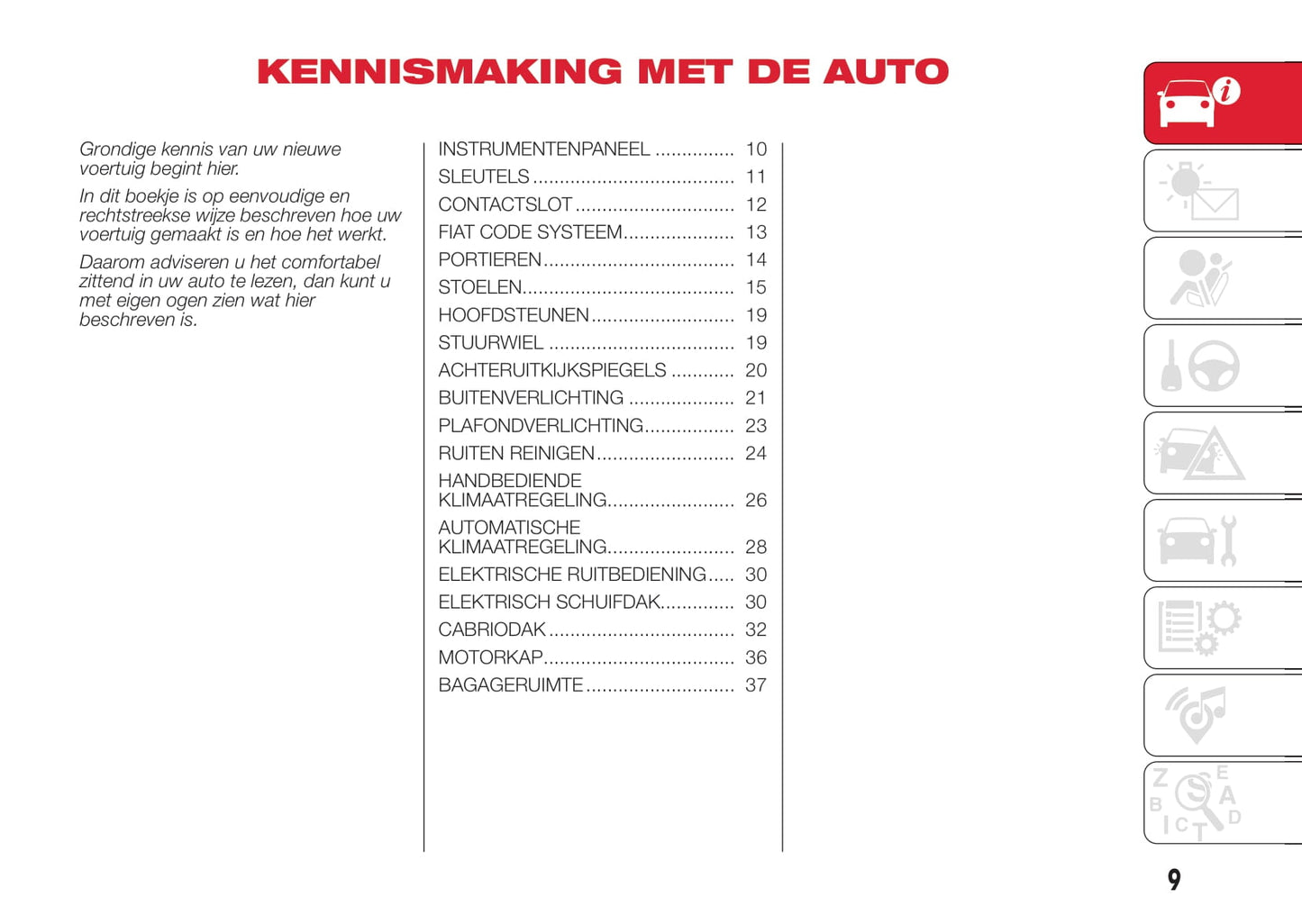 2016-2017 Abarth 500 Bedienungsanleitung | Niederländisch