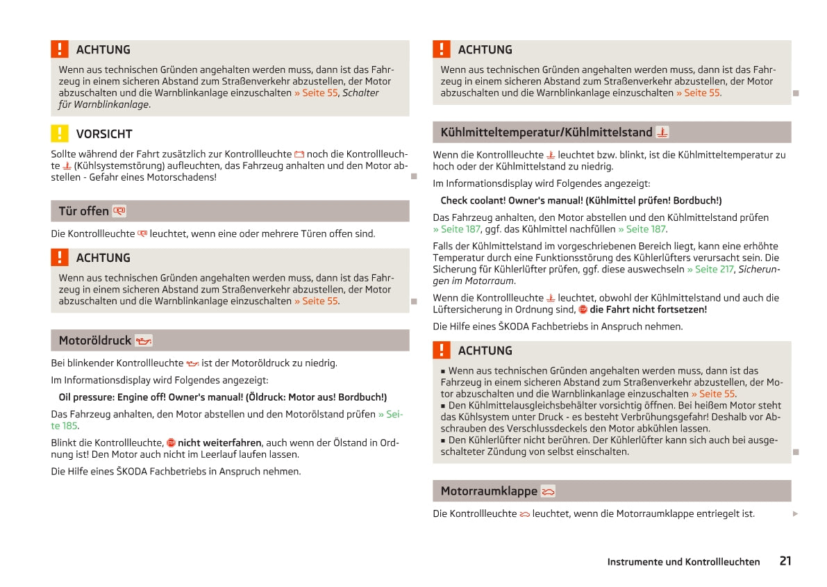 2012-2013 Skoda Superb Owner's Manual | German